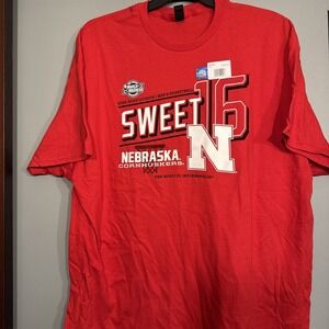 Nebraska March Madness Sweet 16 Short Sleeve Shirt Mens XL